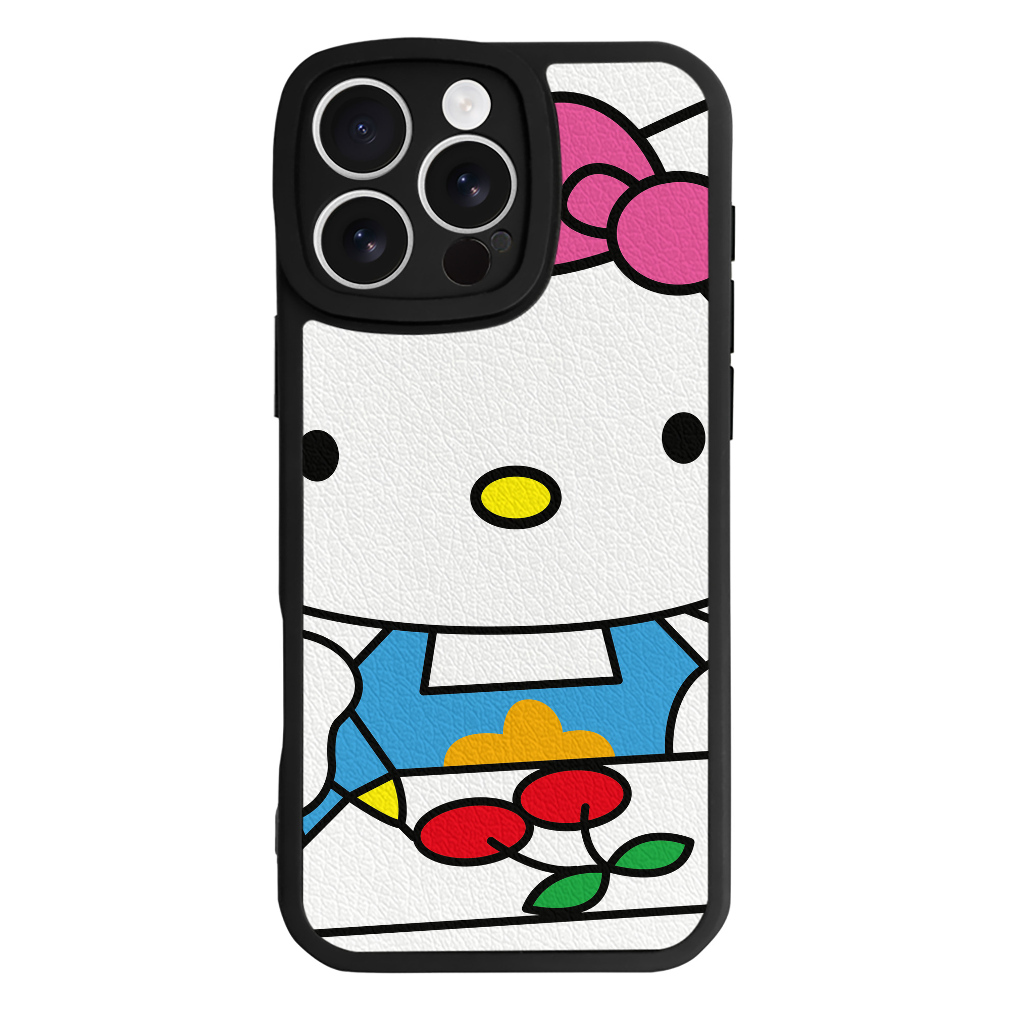 （画像用） Hello Kitty ハローキティ 【iPhone 16シリーズ対応】シリコンスマホケース（レザー調） 材質：シリコン